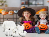 7pcs Simulated Pumpkin Glossy Paint Lightweight Creative Reusable Foam Pumpkin for Decoration Prop V1294-YM0901-3115240060515