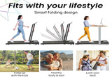 PROFLEX Electric Walking Pad Under Desk Treadmill, Remote Control, Compact Foldable Size, Tablet V219-FTNTRDPFHS3A