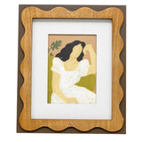 Sitting Lady in White Dress Framed Wall Art 36cm V637-91247WAL