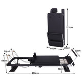 Powertrain Aria Pilates Reformer Machine Steel Foldable Home Gym Equipment Exercise Trainer Bla PLT-CHY-S03-BK