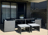 Horrocks 8 Seater Outdoor Dining Set-Black V264-OTF-503S-BLK
