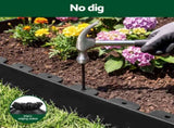 Green Fingers Garden Edging 33ft 30pcs Flexible Garden Border Plastic Lawn Edging Black XFEL-GED-33FT-30PCS-BK
