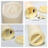 Battery Operated Candles with Timer in Waterproof Flameless Led Pillar Candles, Small, Slim Electric V1107-124-06929-YEL-5PACK