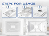 2 Pieces Plastic Exhaust Bathroom Ceiling Fan Grille with Springs - Replacement Vent Cover for Wall V1370-AZ4-06449