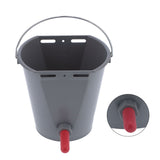 8L Plastic Feeder Bucket with Nipples Check Valves Feeding Equipment for Livestock UseFor Calf V1294-YM0901-3111210205311