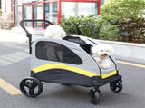 Two Dogs Stroller Divider Pet Travel Stroller Carrier One-key Folding Outdoor V767-P-XL121-D