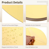 24PCS Gold Round Acrylic Mirror Trays, 9.8" Decorative Circles, Elegant Table Centerpieces, Candle V1369-AZ3-W-08885
