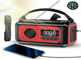 Emergency Crank Weather with NOAA Weather Alert 12000mAh Solar Hand Crank Portable AM/FM/WB V1294-YM0901-H47955R