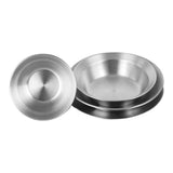 Stainless Steel Outdoor Dinnerware Set BBQ Plates & Bowls Heat-Resistant, Durable 201 V1366-AZ2-W-11689