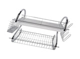 Dish Rack 2 Tier Bowl Dish Drainer Neat Organization Rust Prevention Kitchen Drying Rack Water Cup V1294-YM0706-3118230219711