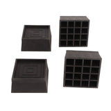 Furniture Riser 2 Inch Stackable TPU Square Desk Riser Heavy Duty Waterproof Anti Slip Black V1294-YM0714-3113210209411