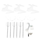 3PCS Lighted Xmas Deer Decorations Iron Water Resistant Glowing Deer Insert Xmas Pathway Lights for V1294-YM0901-3111240302211