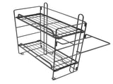 Toilet Storage Shelves Iron Wall Mounted 2 Layers Foldable Grid Home Decoration with Hooks for V1294-YM0716-3112220053012