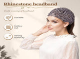 2025 New Elegant Floral Beaded Headbands for Women, Wide Lace Hair Bandanas, Boho Hair Accessories V1258-DP02-F-852