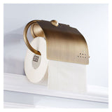 Toilet Paper Holder Retro Toilet Paper Holder with Brass Lid Wall Mounted Roll Holder V1237-ZY-528-273