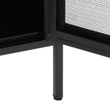 Levede Storage Cabinet Steel Kitchen Black CH1073-BK