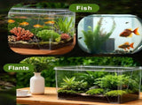 2.5 Gallon Plastic Fish Tank Large Bowl Shatterproof with Crystal Clear Clarity for Terrarium,Flower V1192-AZ-W-26287