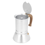 Moka Stove Coffee Maker Professional Metal Italian Coffee Maker for Home Travel Silver 150ml V1294-YM0715-3118220095312