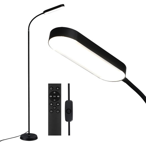 Artiss LED Floor Lamp with Remote Control & 4 Color Temperature Reading Living Room Bedroom Office LAMP-FLOOR-LED-174-BK