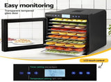 Devanti 10 Trays Food Dehydrator with Stainless Steel Tray FD-E-RACK-383B