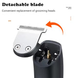 Gray Multifunctional Rechargeable Hair Clipper Set - Waterproof Electric Hair Trimmer V888-ELOSUNG11821