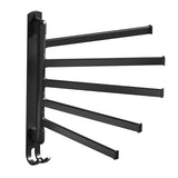 Swivel Towel Racks Stainless Steel Punch Free Wall Mount 5 Arms Rotation Towel Hanger Holder for V1294-YM0901-3112230052411