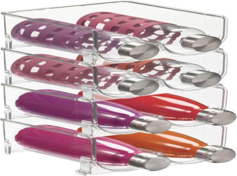 Plastic Stackable 2 Bottle Storage Holder Rack Organizer for Home ...