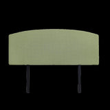 Linen Fabric Queen Bed Curved Headboard Bedhead - Olive Green V63-839811