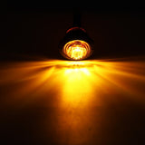 (Pack of 50 Mini Round Amber LED Side Marker Turn Signal Light Clearance Lamp for Truck Trailer V1192-AZ-W-0662