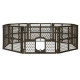 i.Pet Dog Playpen Enclosure 8 Panel Pet Fence Plastic Play Pen PET-DOGPLAYPEN-PL-8-BR