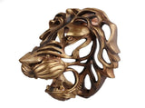 Lion Head Art Wall Decor Resin Vivid Lion Head Wall Mounted Art Sculpture for Living Room V1294-YM0706-3115230051311