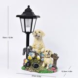 Resin Hummingbird Solar Lamp Outdoor Garden Sculpture Couple Hummingbird - Multi-color - Size 14 V1347-118-12811-MLT-14