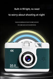 Compact 4K Digital Camera - 50MP, 16x Zoom, 2.4-inch IPS Screen, WiFi & Fill Light - Retro CCD V888-ELOSUNG25706