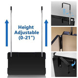 Black Trifold Self Hair Cutting Mirror with Adjustable Hooks - 3-Way Folding Mirror for Barber Use, V888-ELOSUNG50672
