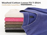 3 Pack 230gsm Heavyweight Washed Vintage Cotton TShirt Unisex Tops Wonderful Christmas Gift Black V1221-XM-LB5381-ZS186