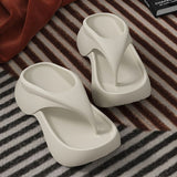 Women's Summer EVA Platform Flip Flops Outdoor Anti-Slip Beach Sandals Comfortable Thong Slippers V1107-957-29991-BLK2