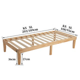 Single Size Warm Wooden Natural Bed Base Frame – Single V264-STB-108P-NTR-SL-1