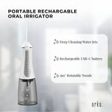 Orku Portable Oral Irrigator Flosser 350ml - Rechargeable Teeth Cleaner V238-SUPDZ-40125763289168
