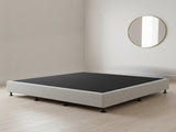 Palermo King Single Ensemble Bed Base Platinum Light Grey Linen Fabric V63-823231
