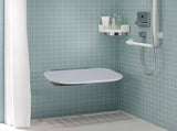 Urea-formaldehyde Folding Shower Seat, 13.6'' x 12.8'' Unfolded, Wall Mounted Fold Up Shower Bench V952-SLKNQWZCWKB1YXHBJV0