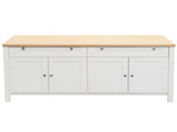 Noosa Buffet Sideboard White and Oak 4 Doors and 2 Drawers V1150-BF24001
