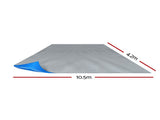 Aquabuddy Pool Cover 500 Micron 10.5x4.2m Swimming Pool Solar Blanket Blue Silver PC-105X42-L-DX-BL