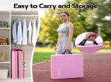 Everfit 180x60cm Gymnastics Mats Folding Exercise Floor Mat Portable 3 Fold Tumbling Mat Pink ECM-A-180-PK