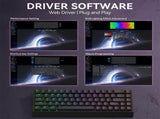 SOLA AX68 Mechanical Keyboard, Gasket Mount Hot Swappable RGB Tri-Mode Wireless Keyboardblack V1300-AX68-BLACK