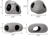 6 Pack Aquarium Decoration Rock Caves, Betta Fish Tank Hideaway, Hideout Stones House Decor for V1259-DP01-A-869