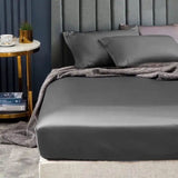 Ramesses 1500TC Elite Egyptian Cotton Sateen Fitted Sheet Combo Set Charcoal Single V442-KIT-FITTEDSS-1500TCEGYPTIANC-CHARCOAL-SB