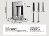 Manual Sausage Stuffer, 11 LBS / 5 L Vertical Meat Stuffer, Dual-Speed Sausage Casing Meat Filling V952-SDKGCJLS5L00GQ3T6001V0