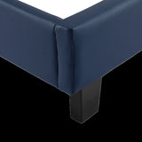 Single PU Leather Bed Frame Blue V63-761185