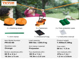 Slackline Kit with Training Line, 18.3m Backyard Slack Line Equipment, Easy Setup Tight Rope for V952-SCXTJ60YCSBX8AGABV0