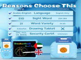 Talking English & Arabic Flash Cards - 8" LCD Writing Tablet for Kids 3-12,Bilingual 510 Sight V1369-AZ3-W-21511